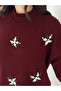 Floral Patterned Turtleneck Sweater - 2