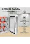 6L Mini Fridge with LED Mirror for Bedroom, Car, Cosmetics, Skin Care Products, Snacks, Whit - 3