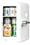 Mini Fridge, Portable Mini Fridge 6-Can Travel Compact Refrigerator, AC/DC Portable Thermoelectric C - 2