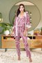 White Lace Patterned 3-Piece Pajama Set