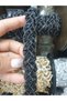 Iron-On Black Color Bead Detailed Decorative Ribbon Accessory Applique Hobby - 6