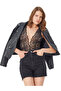 Siyah Dantelli, Transparan String Bodysuit - 3