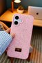 Compatible with Apple iPhone 17 - Pink Stone Glitter Soft Silicone Case, Shockproof Cover - 2