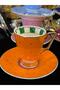 Colorful Coffee Cup Set for 6 People with Footed Dots, 90 ml - 5