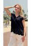 Women’s Black Cotton Eyelet Embroidered Top – Chic Summer Blouse - 5