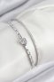 Brass Zircon Stone Heart Model Silver Color Women's Bracelet Tj-Bb7874