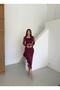 Women's Feather-Detail Lace and Rhinestone Imported Fabric Dress - 4