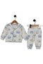 Colorful Teddy Bear Printed Pajama Set - 2