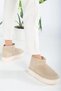 Suede Fur Lined Thick Sole Ankle Women's Boots & Bootie - 4