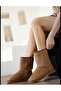 Suede Long Women's Boots & Booties with Fur Inside - 5