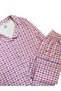 Girl's 100% Cotton Pink Plaid Heart Patterned Shirt Collar Buttoned Pajama Set - 3