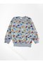 Boy's Cotton Gray Color Helicopters Patterned Long Sleeve Seasonal Pajama Set - 5