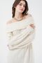 Bdart Plus Size Ribbed Knitted Midi Dress Madonna Neckline - 3