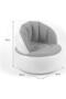 Inflatable Lounge Chair, Indoor Portable Sofa with Backrest, White and Lime Green - 4