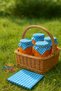 50 Pieces Jar Lid Covers / Blue Jar Covers and Colored Binding Rubber