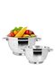 2Pc Stainless Steel Colander | Vegetable Washing Filter Basket Set 25Cm & 21m | WR80838