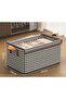 Storage Box, Flippy, Transparent Lid, Checkered Pattern, Medium Pattern, Brown - 2