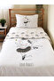 Cat Patterned Sheetless 2-Piece Set Printed Single Duvet Cover Set 160X220 cm - 2