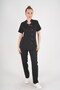 Aylu Model Soft Lycra Black Nurse Doctor Chef Scrubs Uniform Set - 2
