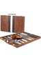 15inch 38cm Backgammon Set Classic Folding Board with Leather Case, Portable Travel Game, Ideal Gift - 4