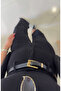 Gita Black Belted Cut Straight Leg Jeans - 3