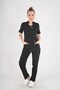 Aylu Model Soft Lycra Black Nurse Doctor Chef Scrubs Uniform Set