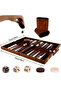 15inch 38cm Backgammon Set Classic Folding Board with Leather Case, Portable Travel Game, Ideal Gift - 3