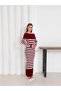 Women's Brown Madonna Boat Neck Flexible Midi Length Knitwear Dress - 5