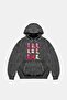 Fun Cowboy Printed Oversize Unisex Washable Black Hoodie