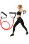 Exercise Resistance Band 120 cm Tube with Handles Hard Red - Pilates, Fitness Aerobics Sports Rubber - 4