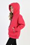 Hooded Art Printed Kangaroo Pocket Girls' Sweatshirt - 3
