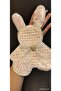 Dokuma Sequin Zircon Stone Heart Rabbit Arma Sewing Application 25X16 cm - 2