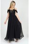 Girl's Tulle Chiffon Detailed Long Dress Wedding Birthday and Graduation Evening Dress - 4