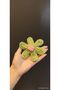 12X12 cm Woven Knitwear Flower Arma Sewing Applique Green - 4