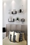 3-Piece Black Floating Wall Shelves – Wall-Mounted Storage for Books, Decor & Accessories - 2