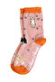Cat Patterned Long Socks - Patterned Socks - Pink Long Socks - 2
