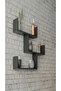 3-Piece black Floating Wall Shelves – Wall-Mounted Storage for Books, Decor & Accessories - 2