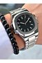Special Design Eşref Single Watch Model Metal Band Men's Wristwatch with Calendar - Gift Bracelet - 2
