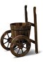 FFD Rustic Wooden Planter with Two Wheels - Decorative Flower Pot Trolley for Indoor and Outdoor - 5