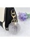 Pompoms Keychain Soft Fluffy Faux Fur Ball with Gold Plated Keyring Handbag Backpack Hanging - 6