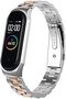 Xiaomi Mi Band 7/6/5 | 3 beads Stainless Steel Metal Watch Band Strap | Rose Gold