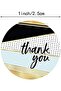 Pattern Thankyou Sticker Round [1 Inch][500 Stickers] - 4