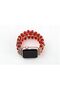Replacement Crystal Beaded Stretch Elastic iWatch Strap for Apple Watch 38mm Series 3/2/1 Red - 3