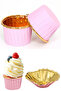 Best Metallic Pink Gold Color Muffin Cupcake Cake Mold 25-Pack - 2