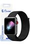 Nylon Strap for Apple Watch 44mm/42mm with Hook and Loop Fastener (Black)