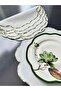 Mila Supla & Napkin Carved Green Set of 6 - 5