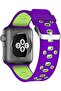 Silicone Replacement Apple Watch Band 42mm Sport Edition Strap for Apple Watch 1, 2, 3-Purple,Green