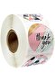 Pattern Thankyou Sticker Round [1 Inch][500 Stickers] - 3