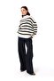 Contrast Stripe Detailed Knitwear Sweater - Beige - - 4