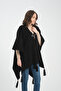 Plain Tasseled Knitwear Poncho - Oversized Women's Poncho with Fisherman Stitching |   Outerwear Stylish Shawl Poncho, Poncho - 6